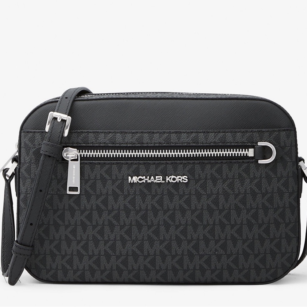 Michael Kors jet set large logo, Crossbody bag black - Picture 1 of 8